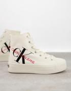 Calvin Klein Jeans Zoreda Hi Top Sneakers In White