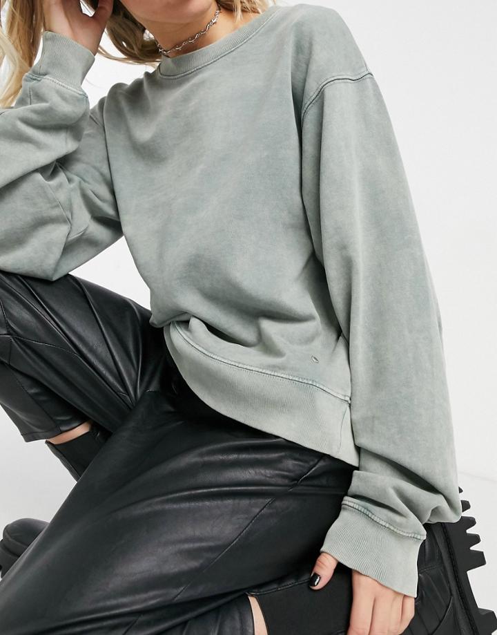Allsaints Demi Sweatshirt In Gray-grey
