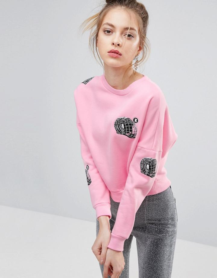 Ziztar Little Helmet Sweatshirt - Pink