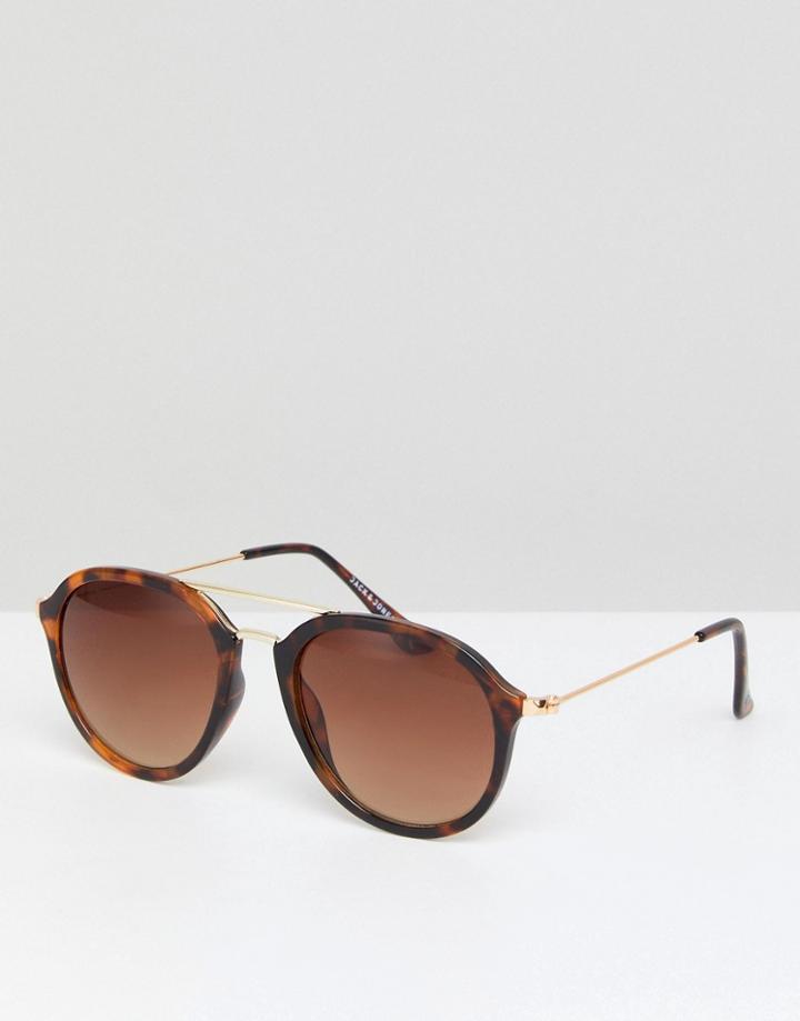 Jack & Jones Tortoiseshell Sunglasses - Brown