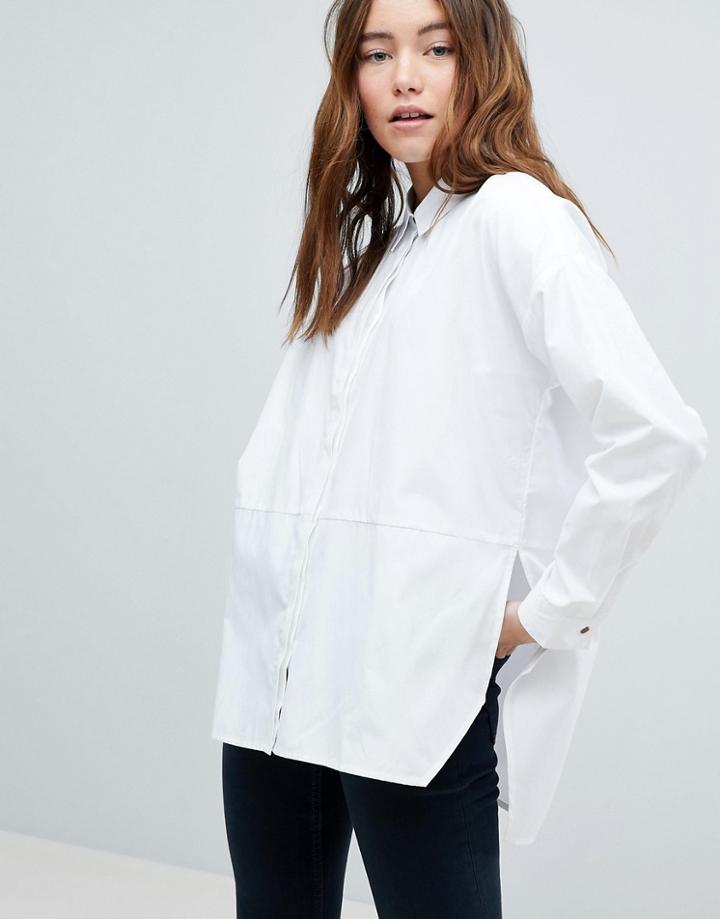 Only Dip Hem Shirt - White