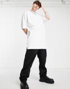 Asos Design Oversized Super Longline T-shirt In White