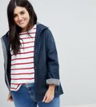 Brave Soul Plus Fergus Rubberised Rain Trench - Navy