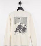 Bergahus Kanchenjunga Long Sleeve T-shirt In Beige Exclusive At Asos-neutral