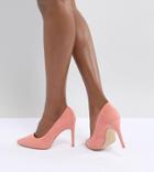 New Look Wide Fit Pointed Court Shoe - Orange
