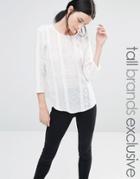 Y.a.s Tall Coco Embroidered Blouse - White