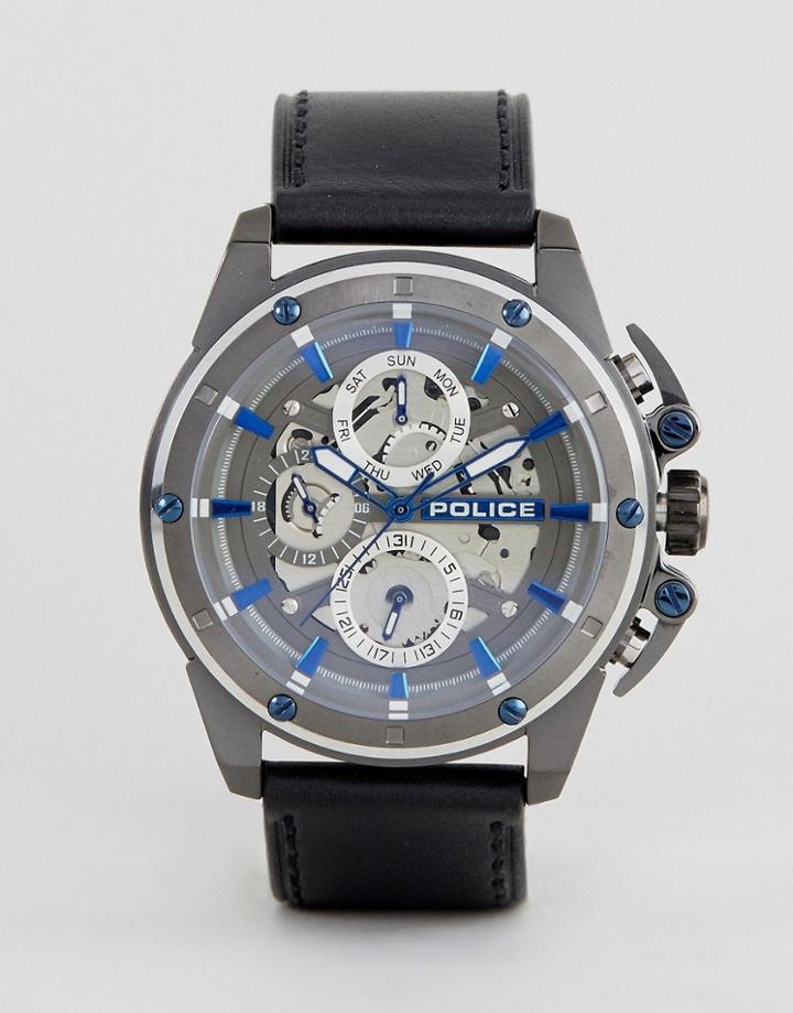 Police Mens Splinter Watch In Black - Black
