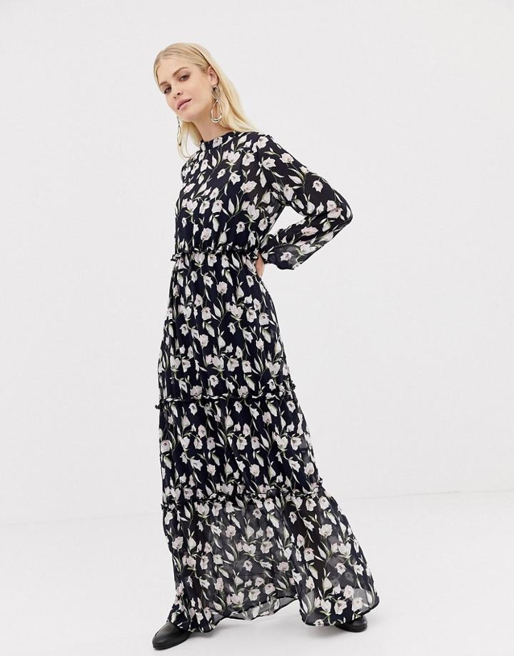 Vila Floral Maxi Dress-multi