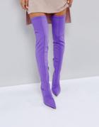 Public Desire Refuge Over The Knee Boots - Purple