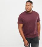 New Look Plus T-shirt In Burgundy - Red