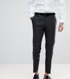 Heart & Dagger Skinny Suit Pants In Herringbone Fleck Tweed - Gray