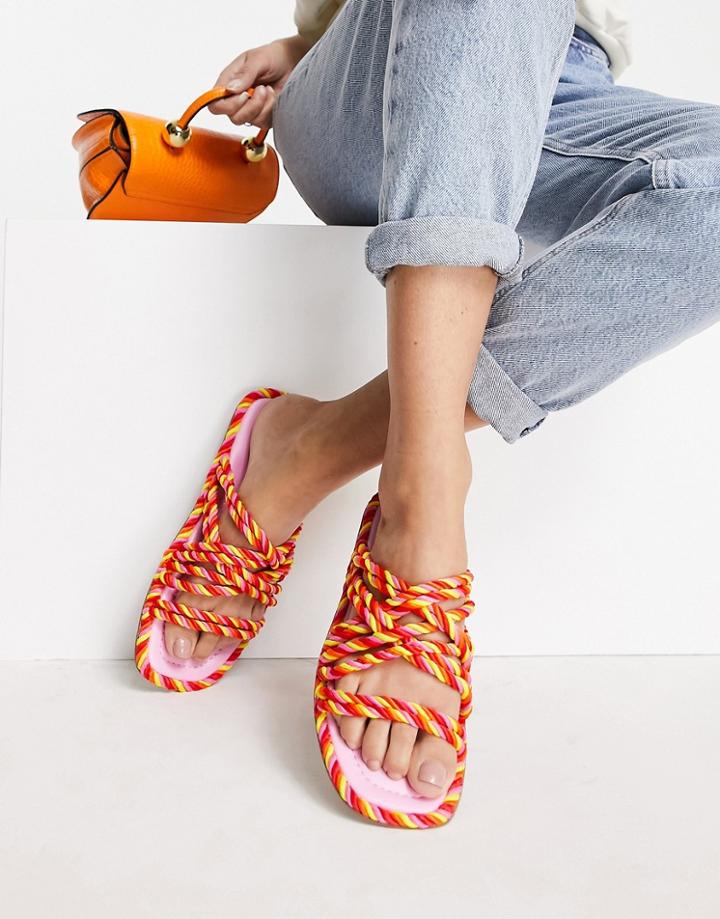 Asos Design Jumping Rope Espadrilles In Bright Multi