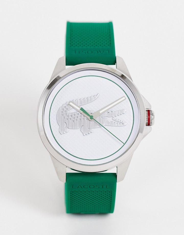 Lacoste Unisex Logo Silicone Watch In Green