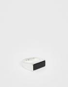 Icon Brand Square Onyx Signet Ring In Silver - Silver