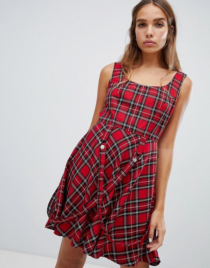 Tripp Nyc Plaid Dress - Red
