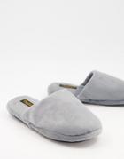 Truffle Collection Soft Mule Slippers In Gray-grey
