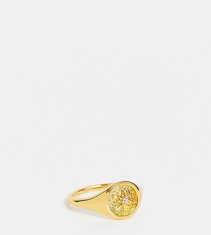 Bloom & Bay Star Detail Gold Plated Ring