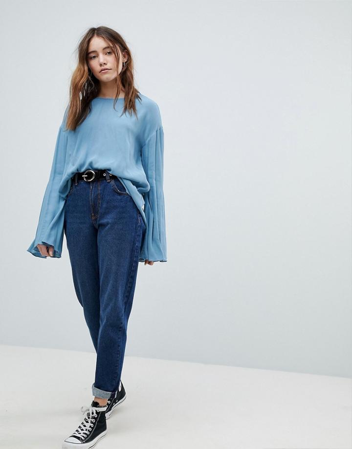 Bershka Mom Jean - Blue