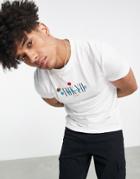 Asos Design Muscle T-shirt In White With Tokyo City Print
