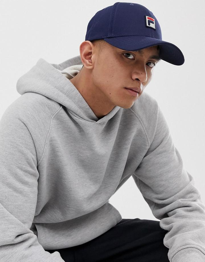 Fila Tour Baseball Cap With Small Logo In Navy - Navy
