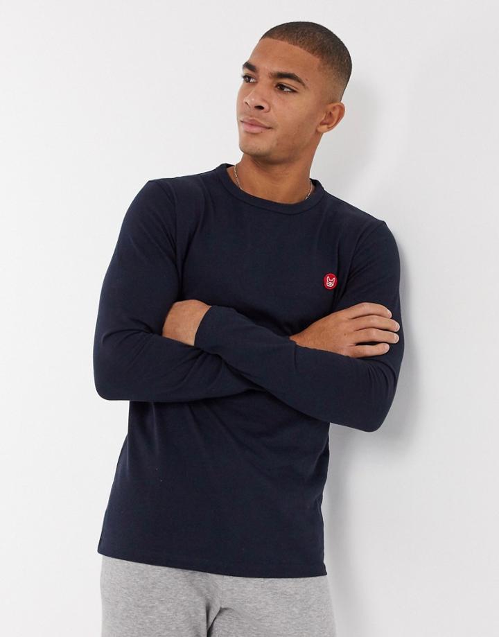 Jack & Jones Essentials Long Sleeve T-shirt In Navy