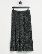 Violet Romance Midi Skirt In Ditsy Floral Print-multi