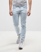 Lee Luke Skinny Jean Breezy Blue Wash - Blue