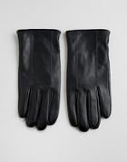 Barneys Leather Gloves In Black