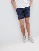 Blend Stretch Denim Shorts - Navy