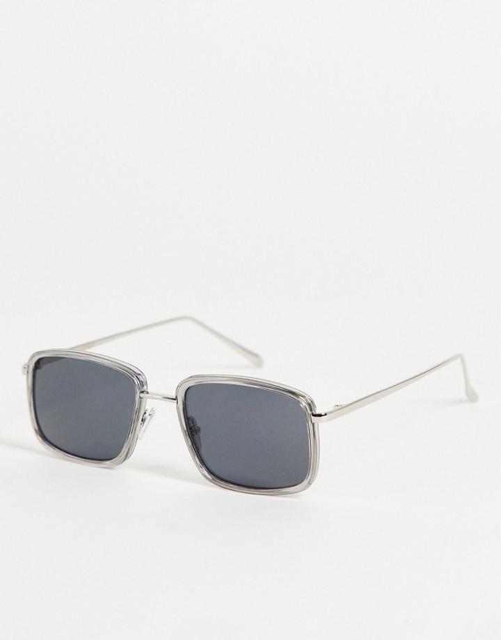 A.kjaerbede Aldo Unisex Square Sunglasses In Gray-grey