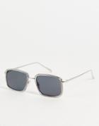 A.kjaerbede Aldo Unisex Square Sunglasses In Gray-grey