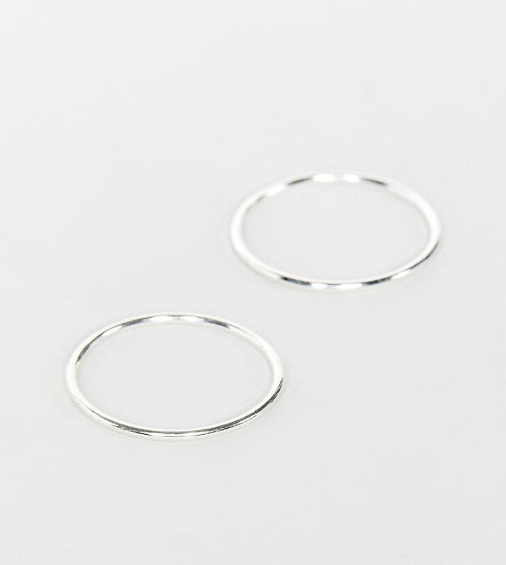 Kingsley Ryan Sterling Silver 2 Pack Band Rings