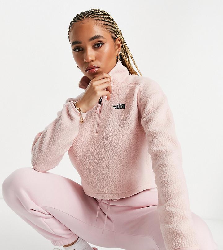 The North Face Osito Cropped Sherpa Fleece In Pink Exclusive At Asos