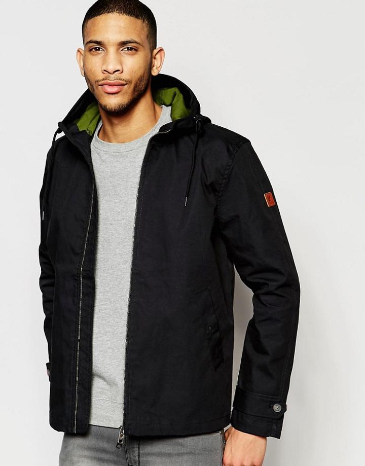 Lyle & Scott Double Faced Hooded Jacket - Black