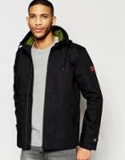Lyle & Scott Double Faced Hooded Jacket - Black