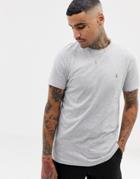 Allsaints Tonic Ramskull Logo T-shirt In Gray-grey