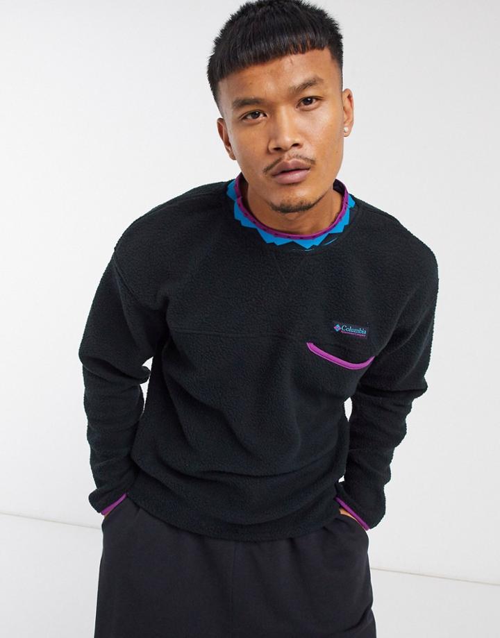 Columbia Wapitoo Fleece Sweatshirt In Black