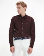 Tommy Hilfiger Icon Logo Slim Fit Flex Cord Shirt In Burgundy-red