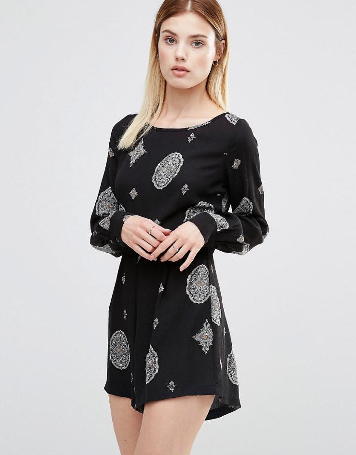 Ax Paris Printed Romper - Black