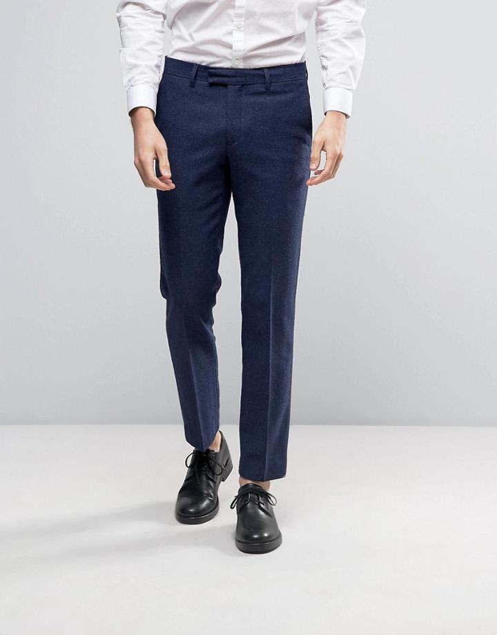 Harry Brown Donegal Wool Blend Suit Pants - Navy