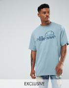 Ellesse Oversized T-shirt With Large Logo In Blue - Blue