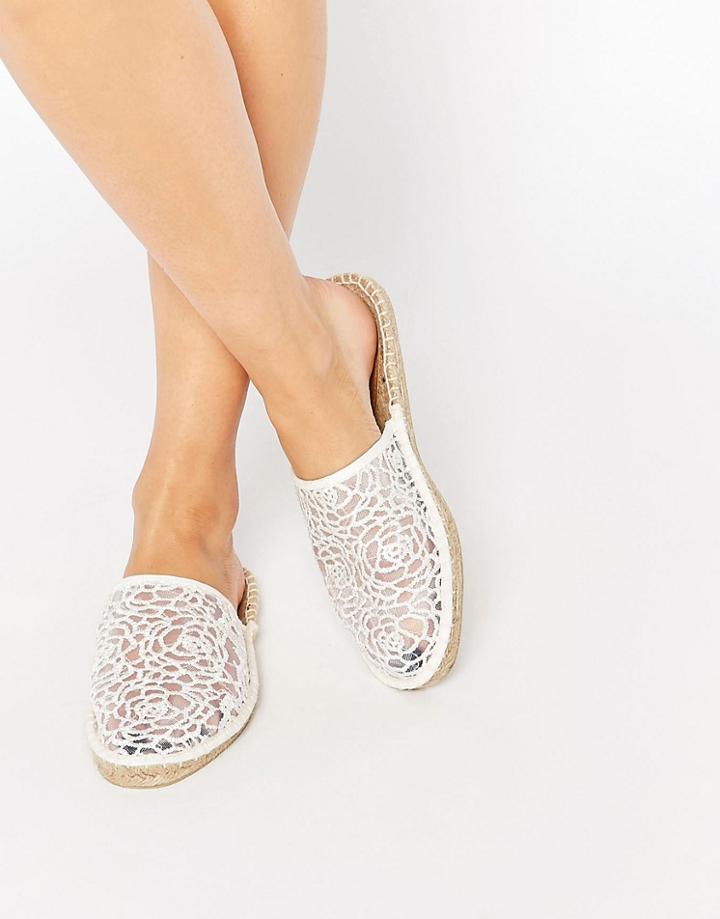 Asos Jonas Mule Espadrilles - Ivory Lace