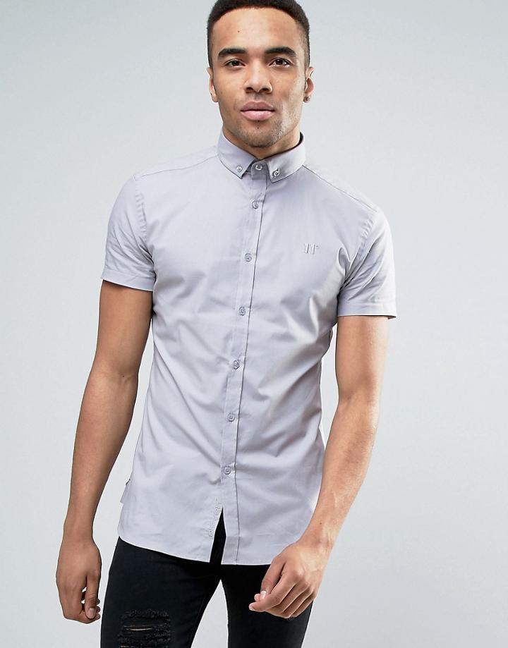 11 Degrees Skinny Fit Shirt In Gray - Gray
