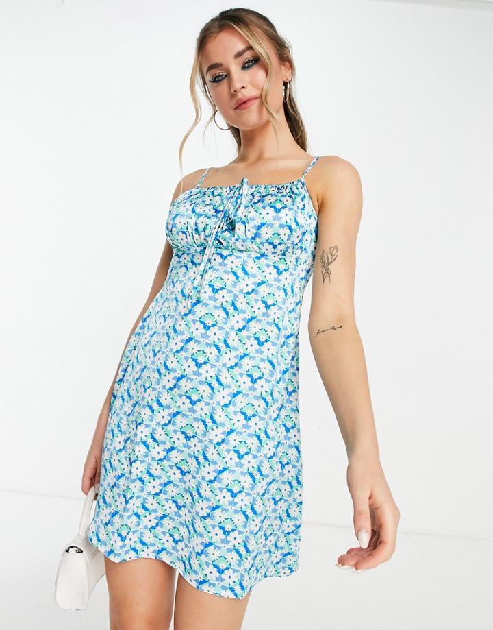 Influence Satin Cami Mini Dress In Floral Print-multi
