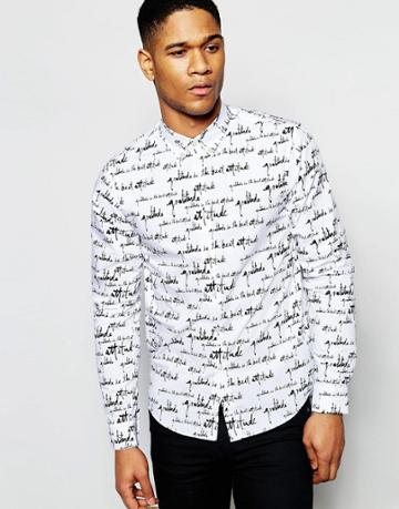 Izzue Shirt With Contrast Collar - White