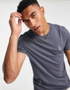 New Look T-shirt With La Embroidery In Indigo-blue