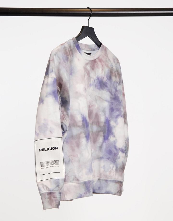 Religion Tie Dye Sweater-multi