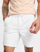 Asos Design Skinny Chino Shorts With Elastic Waist In White
