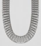 Designb London Crystal Statement Necklace - Silver