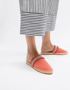 London Rebel Espadrille Mules-orange